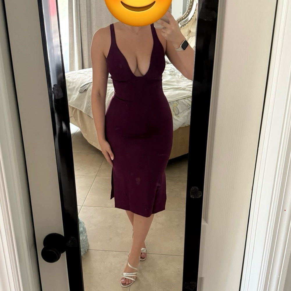 Cinq à Sept Purple Midi Dress